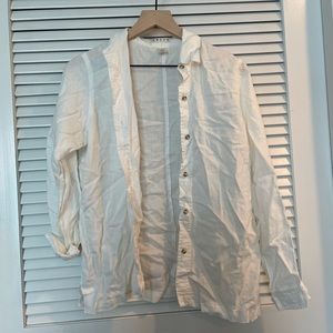 White 100% linen shirt